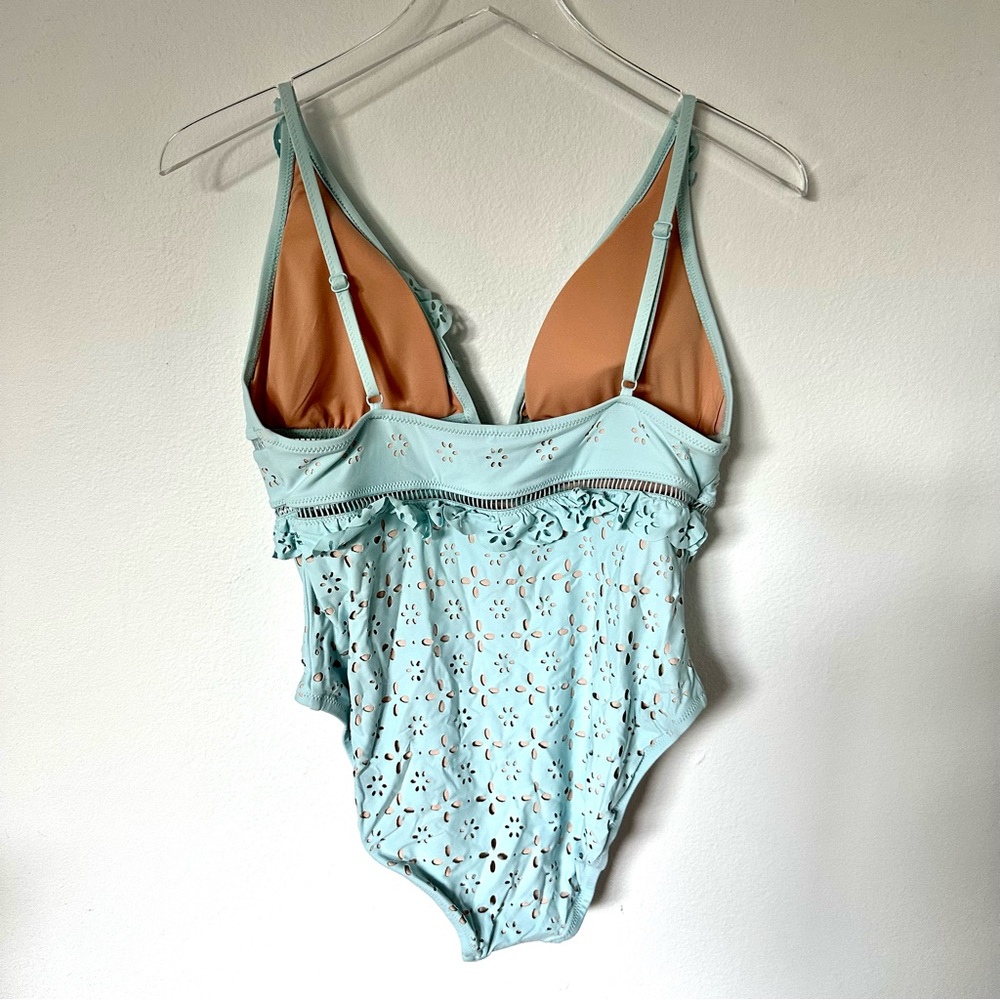 [J.Crew] Scallop Ruffle Eyelet One Piece Swimsuit - Picture 7 of 7